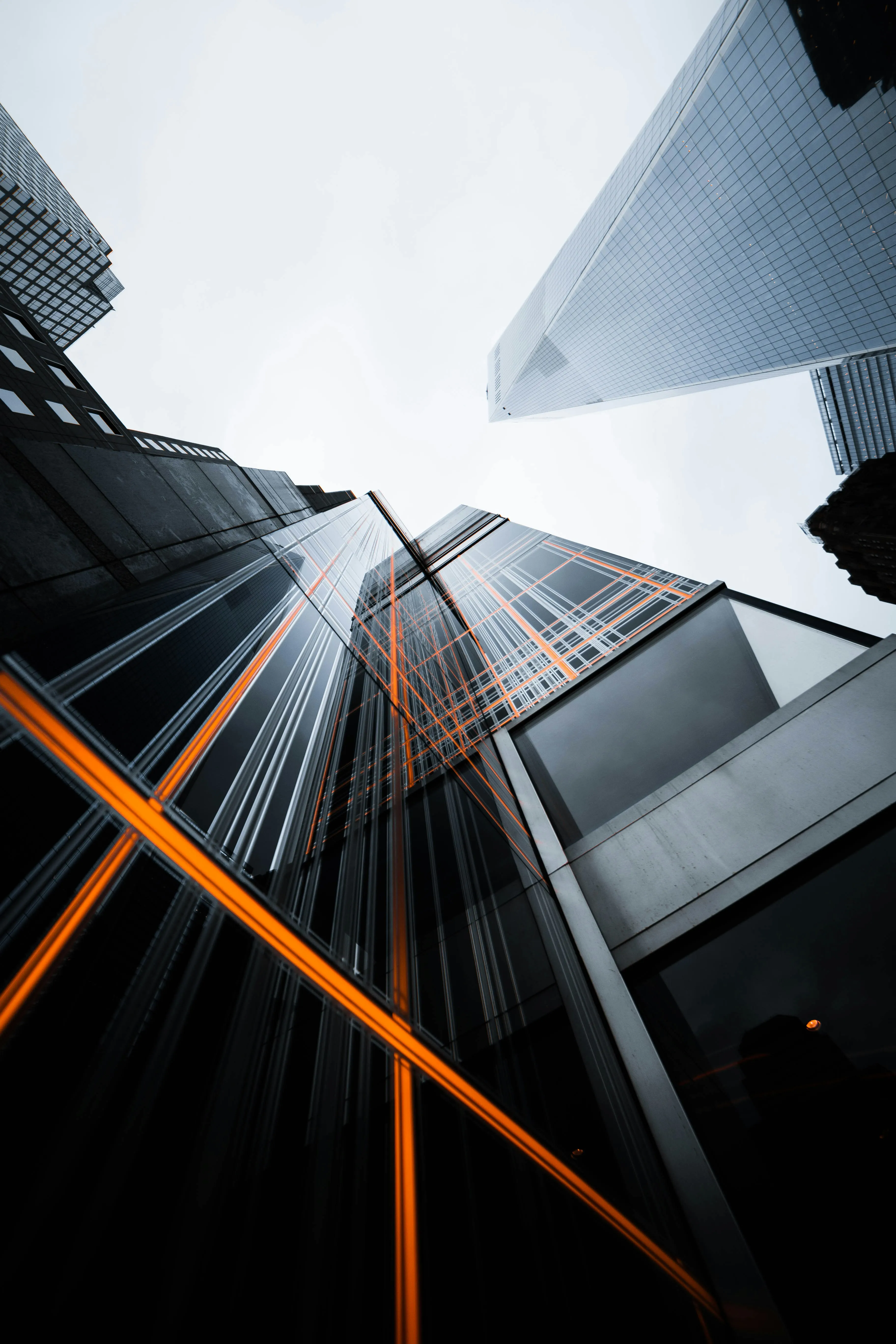 Looking up at a high-rise commercial tower